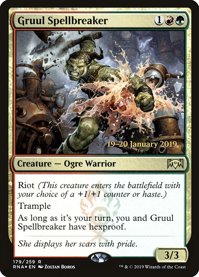 Gruul Spellbreaker [Ravnica Allegiance Prerelease Promos] | Boutique FDB TCG