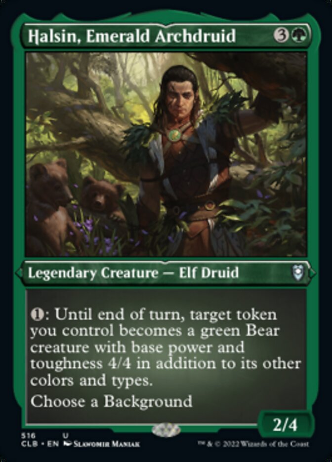 Halsin, Emerald Archdruid (Foil Etched) [Commander Legends: Battle for Baldur's Gate] | Boutique FDB TCG