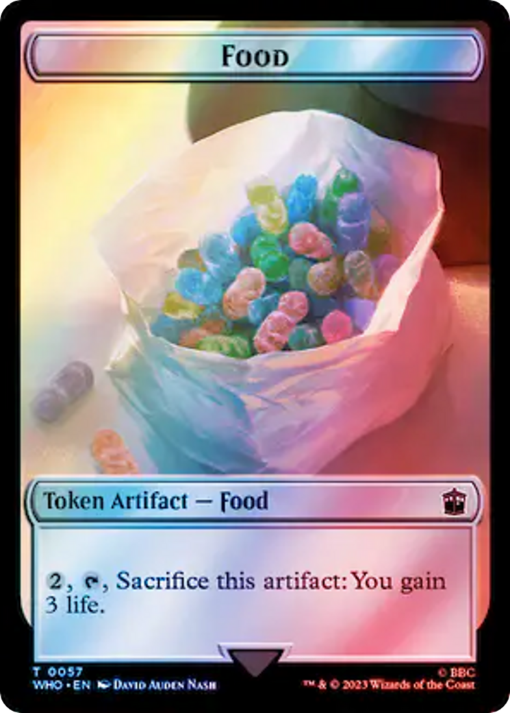 Horse // Food (0057) Double-Sided Token (Surge Foil) [Doctor Who Tokens] | Boutique FDB TCG