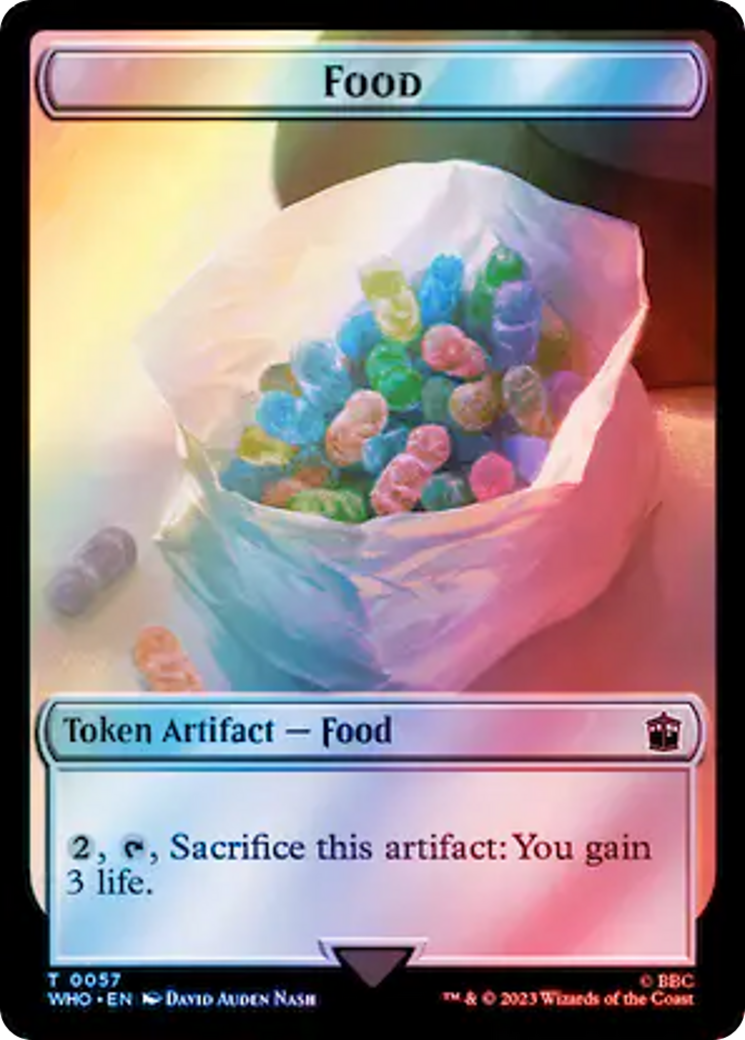 Alien Angel // Food (0057) Double-Sided Token (Surge Foil) [Doctor Who Tokens] | Boutique FDB TCG