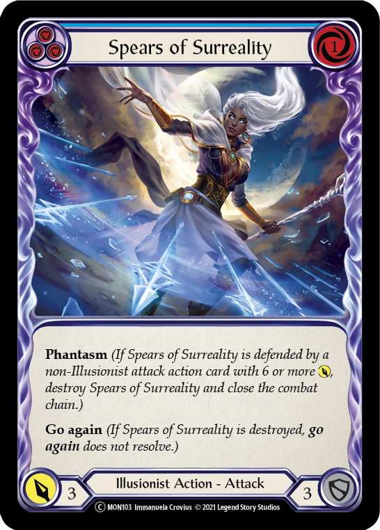 Spears of Surreality (Blue) [U-MON103] (Monarch Unlimited)  Unlimited Normal | Boutique FDB TCG
