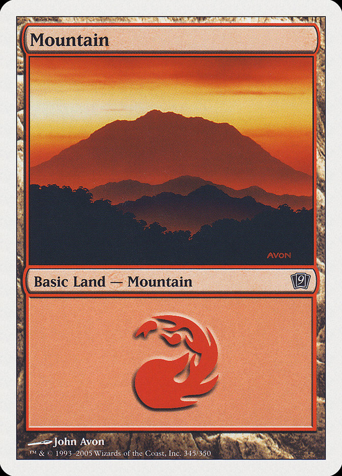 Mountain (345) [Ninth Edition] | Boutique FDB TCG