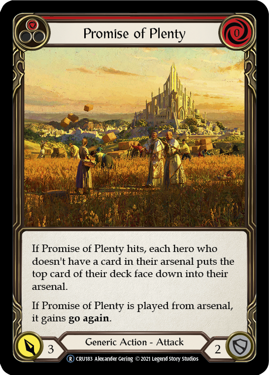 Promise of Plenty (Red) [U-CRU183] (Crucible of War Unlimited)  Unlimited Rainbow Foil | Boutique FDB TCG