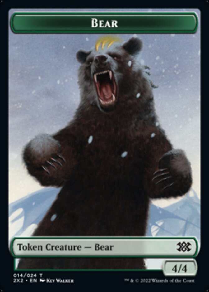 Bear // Knight Double-Sided Token [Double Masters 2022 Tokens] | Boutique FDB TCG