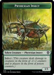 Phyrexian Wurm // Phyrexian Insect Double-Sided Token [Phyrexia: All Will Be One Commander Tokens] | Boutique FDB TCG