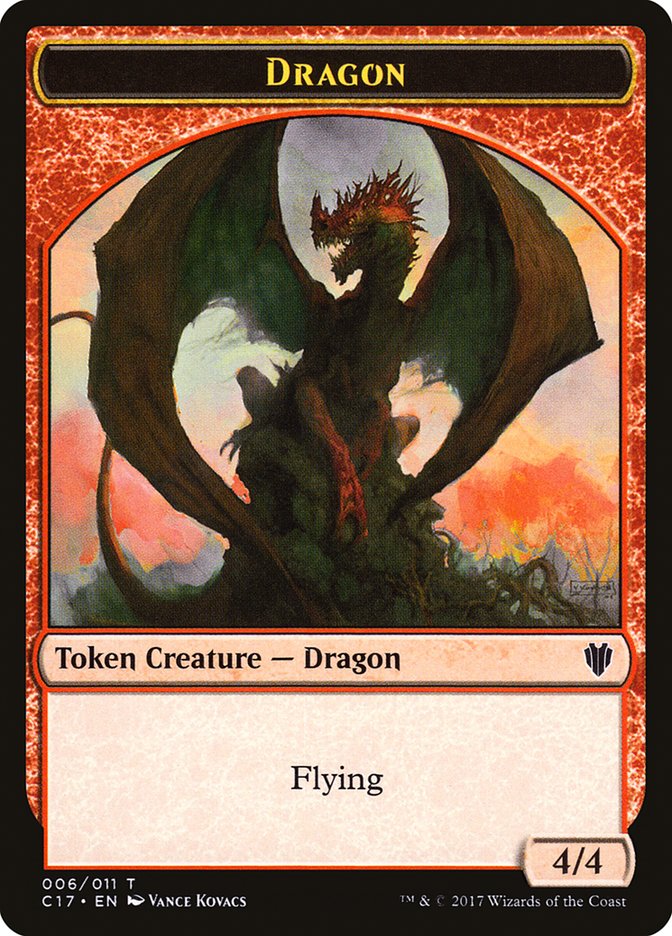 Cat Dragon // Dragon (006) Double-Sided Token [Commander 2017 Tokens] | Boutique FDB TCG