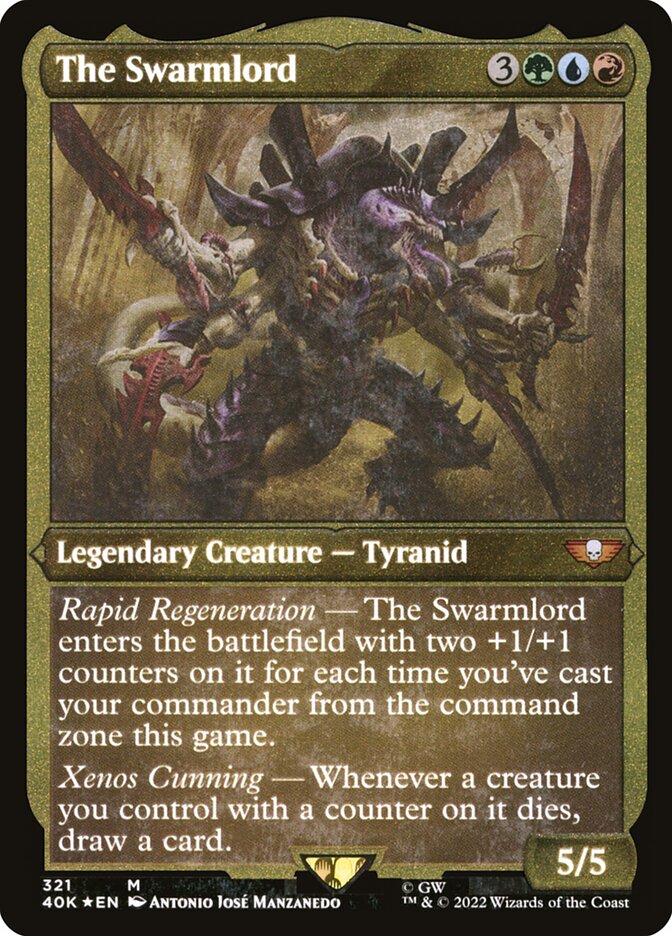 The Swarmlord (Display Commander) (Surge Foil) [Warhammer 40,000] | Boutique FDB TCG