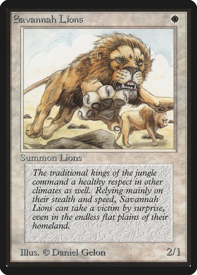 Savannah Lions [Beta Edition] | Boutique FDB TCG