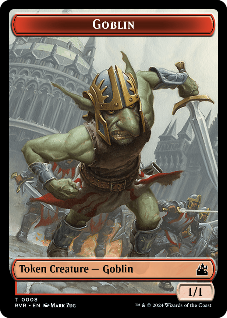 Goblin (0008) // Soldier Double-Sided Token [Ravnica Remastered Tokens] | Boutique FDB TCG