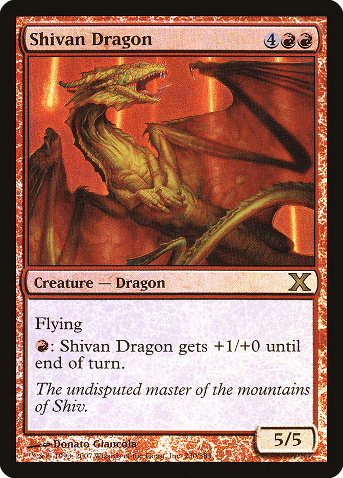 Shivan Dragon (Premium Foil) [Tenth Edition] | Boutique FDB TCG