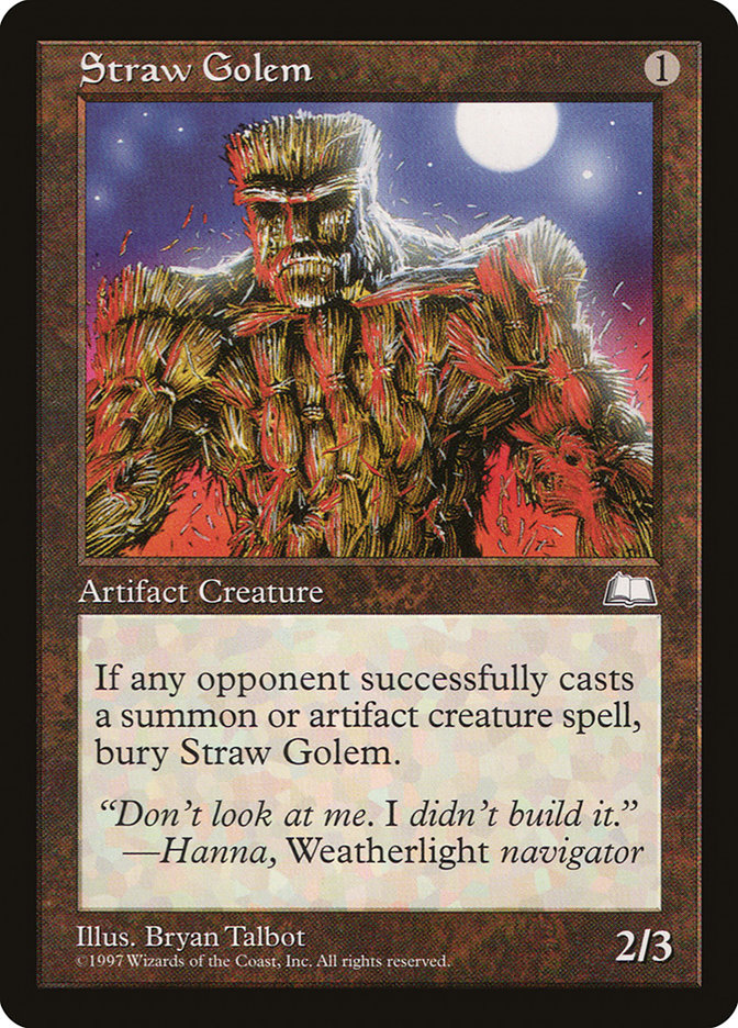 Straw Golem [Weatherlight] | Boutique FDB TCG