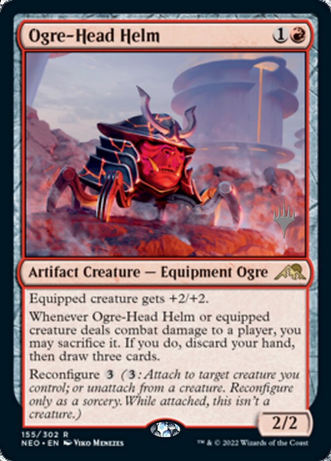 Ogre-Head Helm (Promo Pack) [Kamigawa: Neon Dynasty Promos] | Boutique FDB TCG