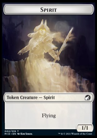 Spirit Token [Innistrad: Midnight Hunt Tokens] | Boutique FDB TCG