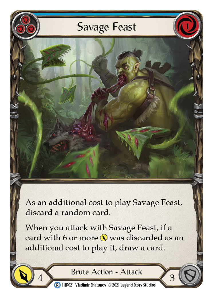 Savage Feast (Blue) [1HP021] (History Pack 1) | Boutique FDB TCG