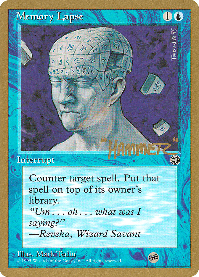 Memory Lapse (Runes) (Shawn "Hammer" Regnier) (SB) [Pro Tour Collector Set] | Boutique FDB TCG