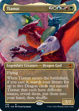 Tiamat (Borderless Alternate Art) [Dungeons & Dragons: Adventures in the Forgotten Realms] | Boutique FDB TCG