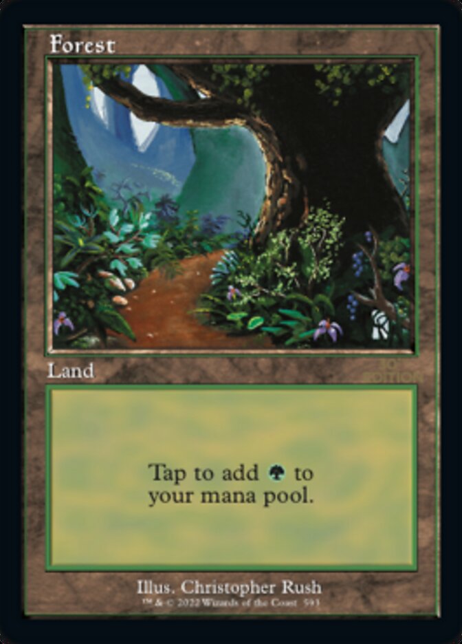 Forest (Retro) (593) [30th Anniversary Edition] | Boutique FDB TCG