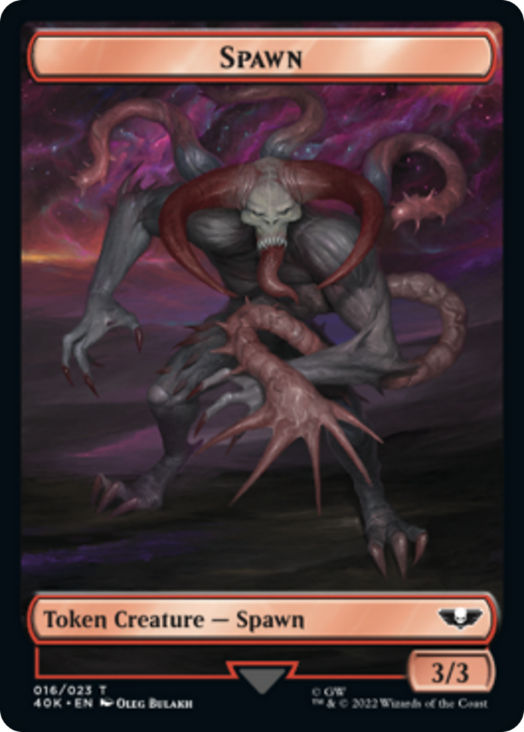 Spawn // Blue Horror Double-Sided Token [Warhammer 40,000 Tokens] | Boutique FDB TCG