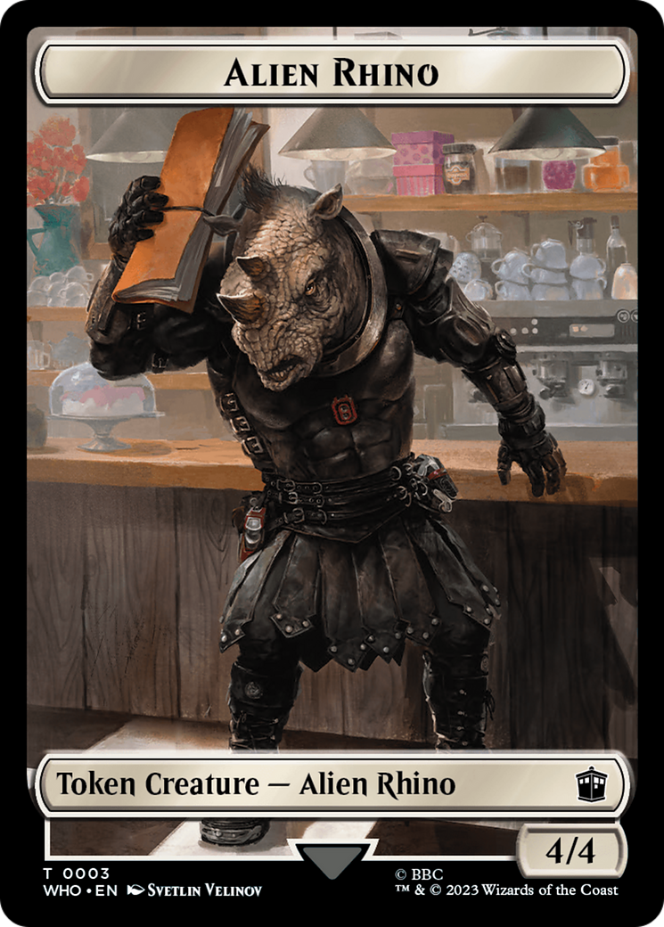Alien Rhino // Treasure (0030) Double-Sided Token [Doctor Who Tokens] | Boutique FDB TCG