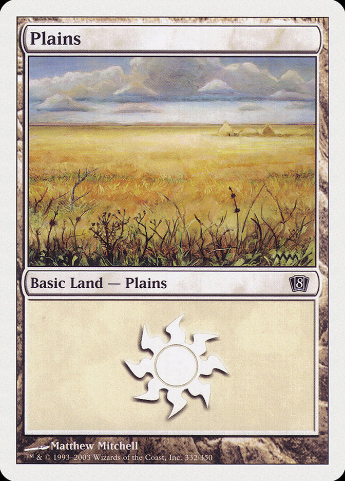 Plains (332) [Eighth Edition] | Boutique FDB TCG