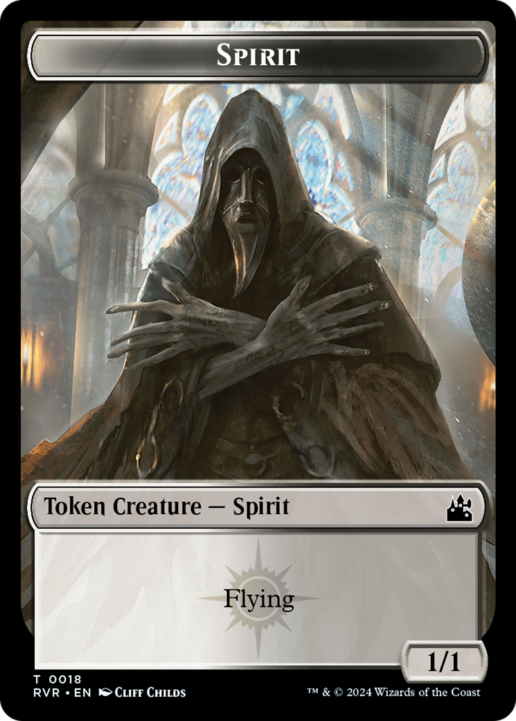 Spirit (0018) // Sphinx Double-Sided Token [Ravnica Remastered Tokens] | Boutique FDB TCG