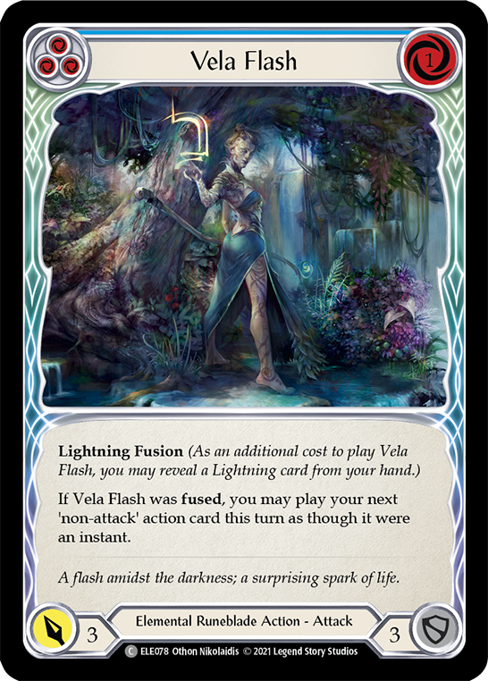 Vela Flash (Blue) [ELE078] (Tales of Aria)  1st Edition Normal | Boutique FDB TCG