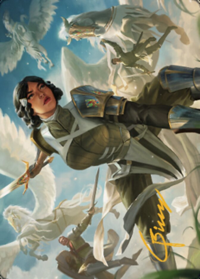 Resolute Reinforcements Art (Gold-Stamped Signature) [Dominaria United Art Series] | Boutique FDB TCG