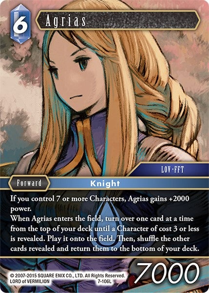 Agrias [Opus VII] | Boutique FDB TCG