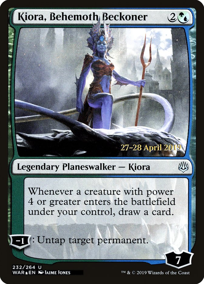 Kiora, Behemoth Beckoner [War of the Spark Prerelease Promos] | Boutique FDB TCG