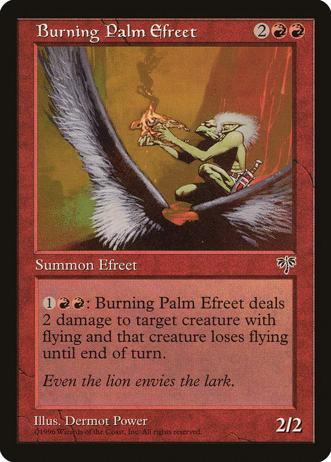 Burning Palm Efreet [Mirage] | Boutique FDB TCG