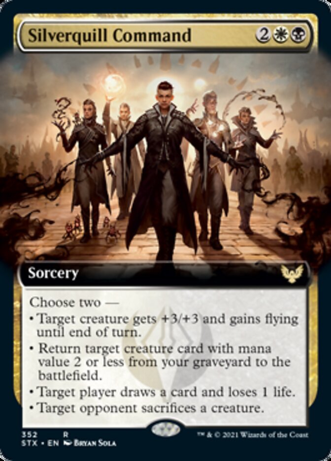 Silverquill Command (Extended Art) [Strixhaven: School of Mages] | Boutique FDB TCG