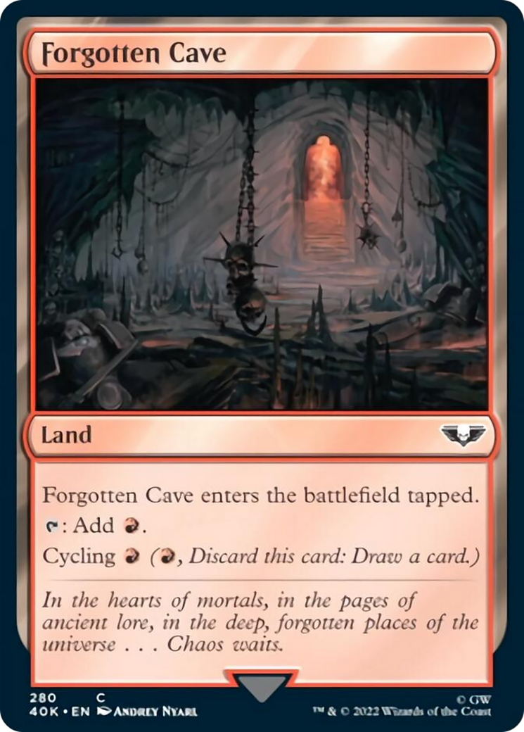 Forgotten Cave (Surge Foil) [Warhammer 40,000] | Boutique FDB TCG