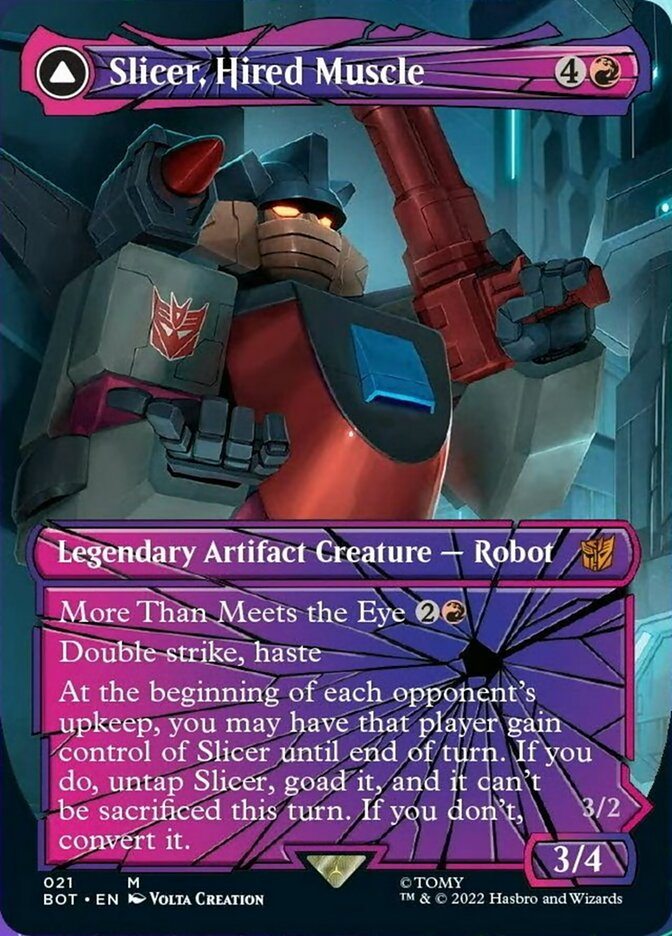 Slicer, Hired Muscle // Slicer, High-Speed Antagonist (Shattered Glass) [Transformers] | Boutique FDB TCG