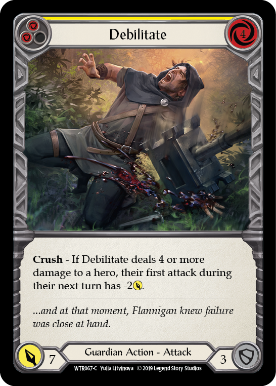 Debilitate (Yellow) [WTR067-C] (Welcome to Rathe)  Alpha Print Normal | Boutique FDB TCG