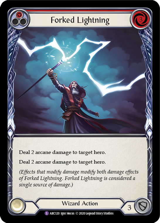 Forked Lightning [U-ARC120] (Arcane Rising Unlimited)  Unlimited Normal | Boutique FDB TCG