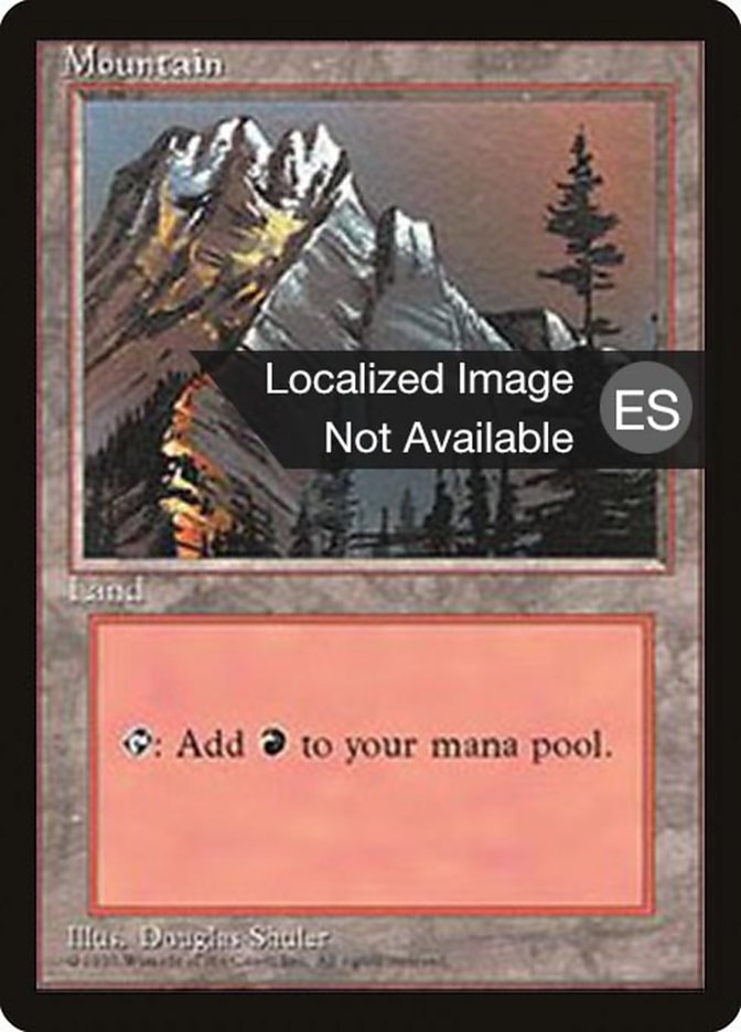 Mountain (A) [Fourth Edition (Foreign Black Border)] | Boutique FDB TCG