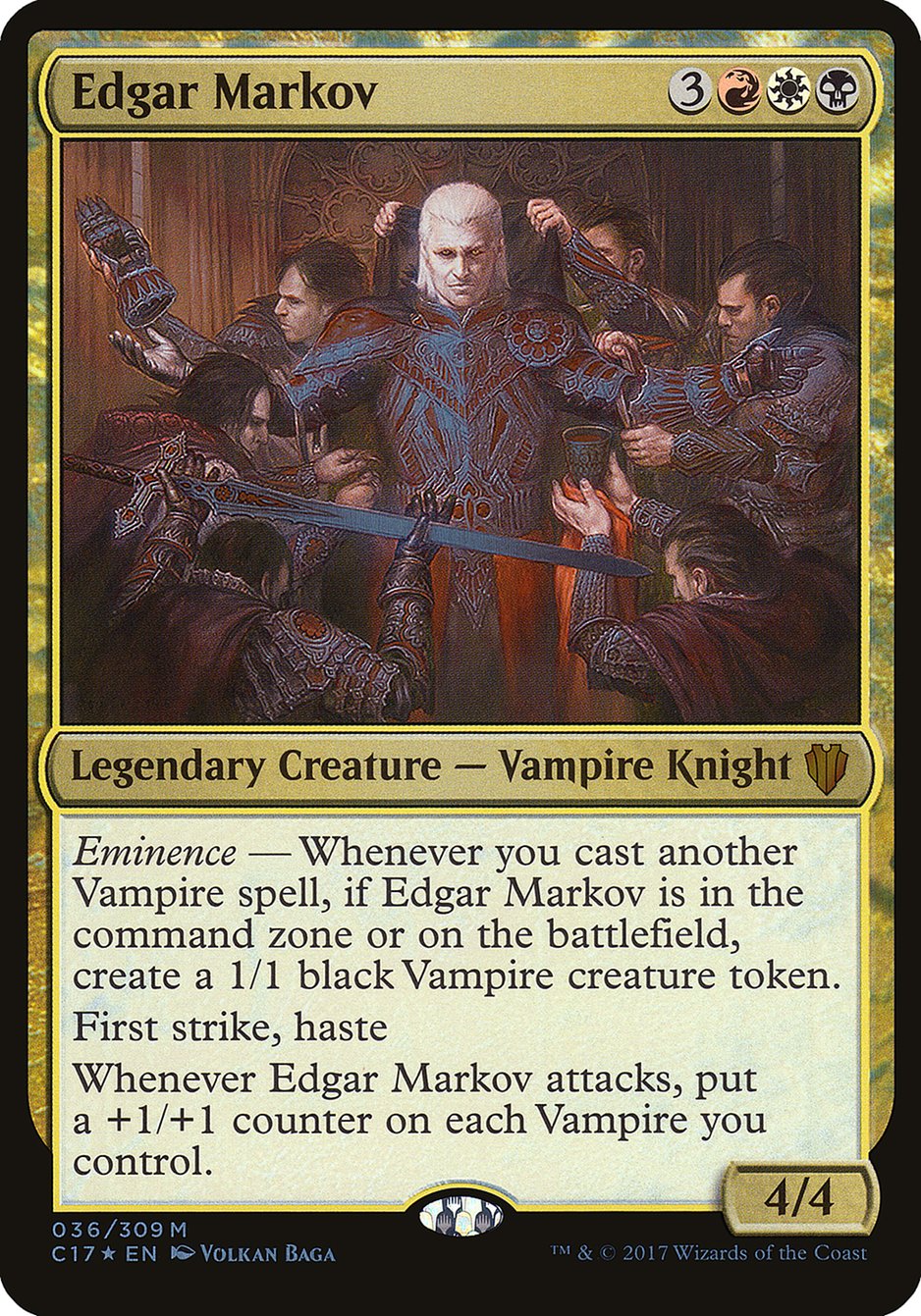 Edgar Markov (Oversized) [Commander 2017 Oversized] | Boutique FDB TCG