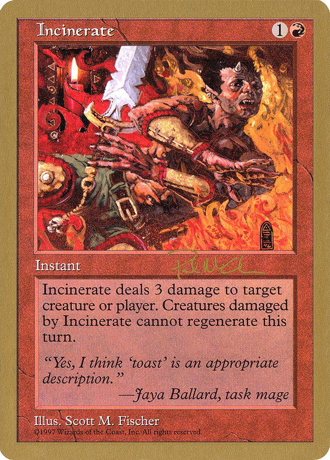 Incinerate (Paul McCabe) [World Championship Decks 1997] | Boutique FDB TCG