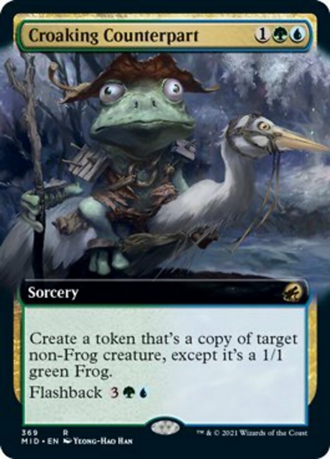 Croaking Counterpart (Extended Art) [Innistrad: Midnight Hunt] | Boutique FDB TCG