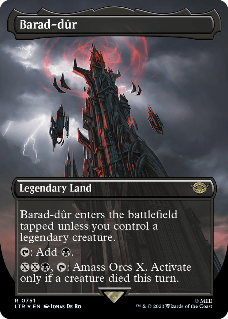 Barad-dur (0751) (Borderless) (Surge Foil) [The Lord of the Rings: Tales of Middle-Earth] | Boutique FDB TCG