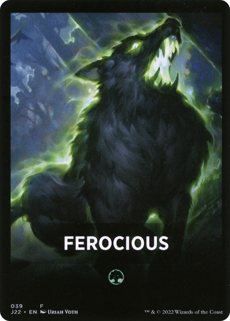 Ferocious Theme Card [Jumpstart 2022 Front Cards] | Boutique FDB TCG