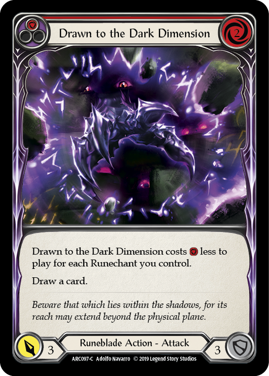 Drawn to the Dark Dimension (Red) [ARC097-C] (Arcane Rising)  1st Edition Normal | Boutique FDB TCG