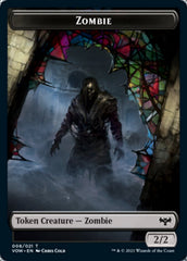 Zombie (008) // Spirit (002) Double-Sided Token [Innistrad: Crimson Vow Tokens] | Boutique FDB TCG