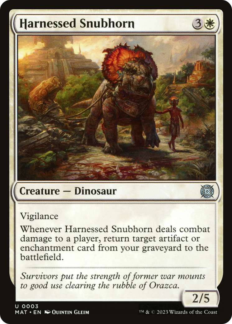 Harnessed Snubhorn [March of the Machine: The Aftermath] | Boutique FDB TCG