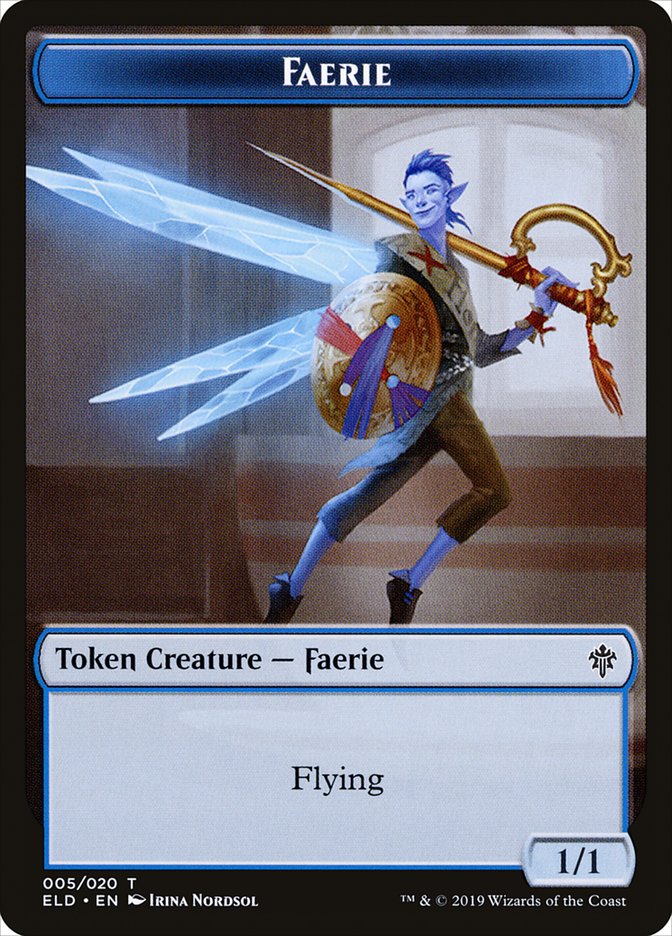 Faerie Token [Throne of Eldraine Tokens] | Boutique FDB TCG