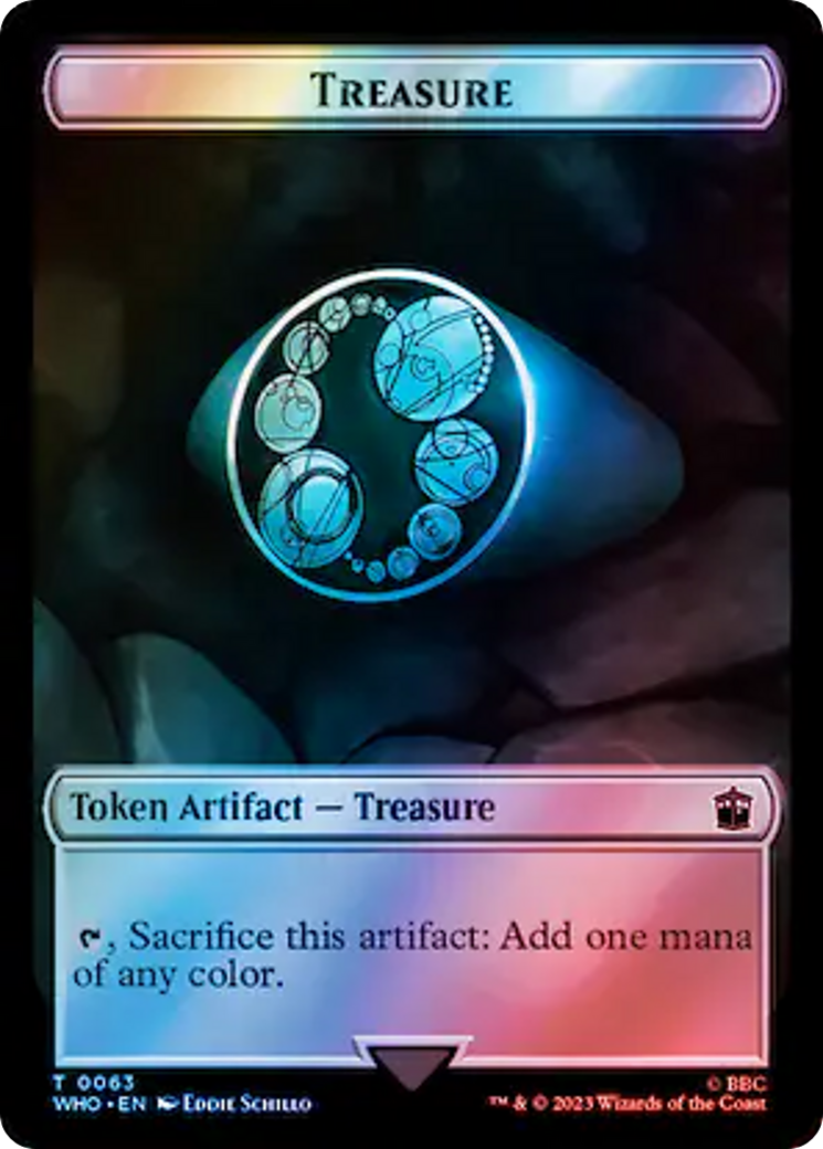 Alien Angel // Treasure (0063) Double-Sided Token (Surge Foil) [Doctor Who Tokens] | Boutique FDB TCG