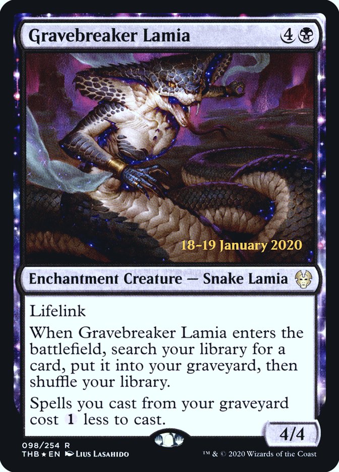 Gravebreaker Lamia [Theros Beyond Death Prerelease Promos] | Boutique FDB TCG