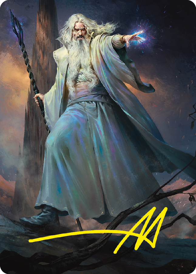 Saruman of Many Colors Art Card (Gold-Stamped Signature) [The Lord of the Rings: Tales of Middle-earth Art Series] | Boutique FDB TCG