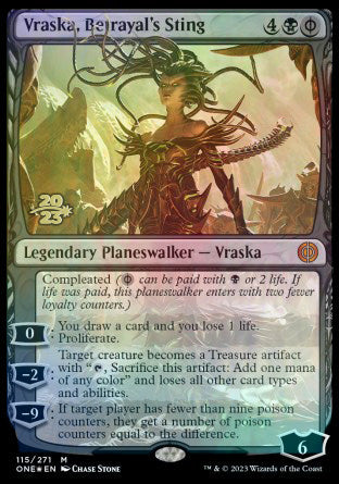 Vraska, Betrayal's Sting [Phyrexia: All Will Be One Prerelease Promos] | Boutique FDB TCG