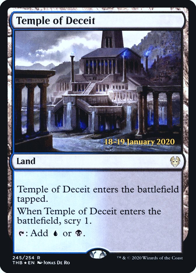 Temple of Deceit [Theros Beyond Death Prerelease Promos] | Boutique FDB TCG